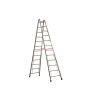 Euro-Profi A-lestev s klini iz alu Mod. S305 - število prečk: 2 x 12, dolžina lestve (m): 3,50