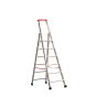 Euro-Profi A-lestev s stopnicami Mod. S32577 - število stopnic: 6, dolžina lestve (m): 2,15, delovna višina (m): 3,20, višina podesta (m): 1,40, širina spodaj (m): 0,55, izteg (m): 1,15