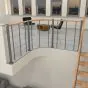 Parapetna ograja za Mod Washington - dolžina: 100 cm, višina: 90 cm, barva: srebrna, vrsta lesa: bukev.