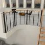 Parapetna ograja za Mod Washington - dolžina: 100 cm, višina: 90 cm, barva: črna, vrsta lesa: bukev