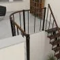 Parapetna ograja za Mod Washington - dolžina: 100 cm, višina: 90 cm, barva: črna, vrsta lesa: oreh 
