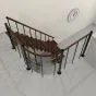 Parapetna ograja za Mod Washington - dolžina: 100 cm, višina: 90 cm, barva: črna, vrsta lesa: oreh 