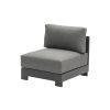 lounge foteljema London iz aluminija - barva: antracit, mere: 770 x 840 x 670 mm