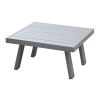 kvadratna klubska mizica Lissabon iz aluminija - barva: siva aluminij, mere: 710 x 710 x 380 mm