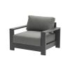 lounge foteljema London iz aluminija - barva: antracit, mere: 1010 x 840 x 670 mm