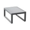 stranska miza Lissabon iz aluminija - barva: siva aluminij, mere: 690 x 500 x 320 mm