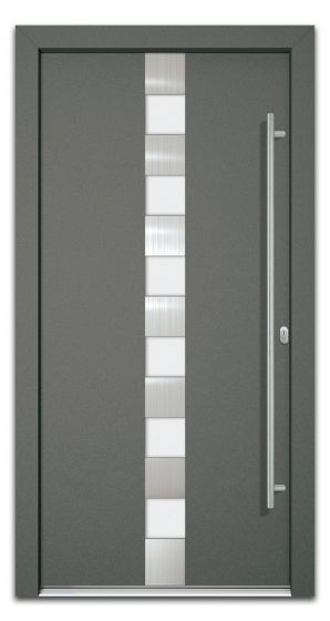 Vhodna vrata Alu Pro - Jupiter - 1100 x 2100 mm (š x v) - Barva: antracit, Odpiranje znotraj: desno DIN-u