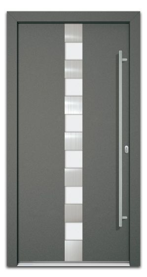 Vhodna vrata Alu Pro - Jupiter - 1100 x 2100 mm (š x v) - Barva: antracit, Odpiranje znotraj: desno DIN-u