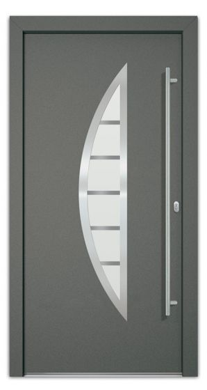 Vhodna vrata Alu Pro - Luna - 1100 x 2100 mm (širina x višina) - barva: antracit, odpiranje znotraj: desno