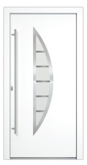 Vhodna vrata Alu Pro - Luna - 1100 x 2100 mm (širina x višina) - barva: belo, odpiranje znotraj: levo