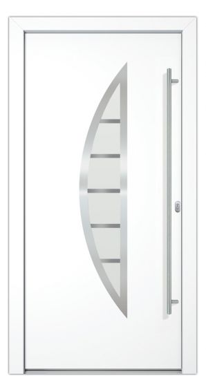 Vhodna vrata Alu Pro - Luna - 1100 x 2100 mm (širina x višina) - barva: belo, odpiranje znotraj: desno