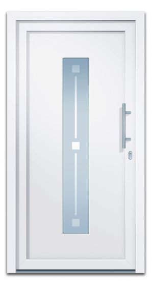 Vhodna vrata Alu Pro - Merkur - Barva: bela, odpiranje znotraj: desno DIN-u