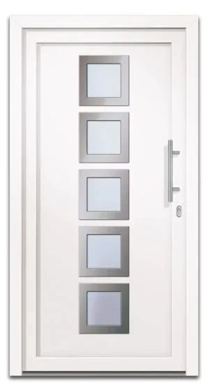 Vhodna vrata Alu Pro - Quinto - 1100 x 2100 mm (š x v) - Barva: bela, Odpiranje znotraj: desno DIN-u
