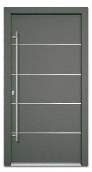 Vhodna vrata Alu Pro - Saturn - 1100 x 2100 mm (š x v)  - Barva: antracit, Odpiranje znotraj: levo po DIN-u