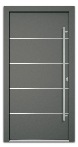 Vhodna vrata Alu Pro - Saturn - 1100 x 2100 mm (š x v)  - Barva: antracit, Odpiranje znotraj: desno DIN-u