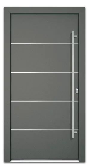 Vhodna vrata Alu Pro - Saturn - 1100 x 2100 mm (š x v)  - Barva: antracit, Odpiranje znotraj: desno DIN-u