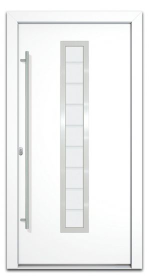 Vhodna vrata Alu Pro - Venus - 1100 x 2100 mm (š x v) - Barva: bela, odpiranje znotraj: levo po DIN-u