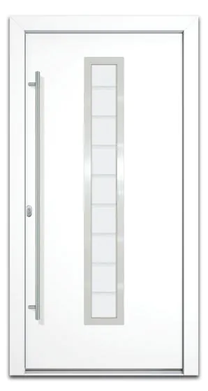 Vhodna vrata Alu Pro - Venus - 1100 x 2100 mm (š x v) - Barva: bela, odpiranje znotraj: levo po DIN-u