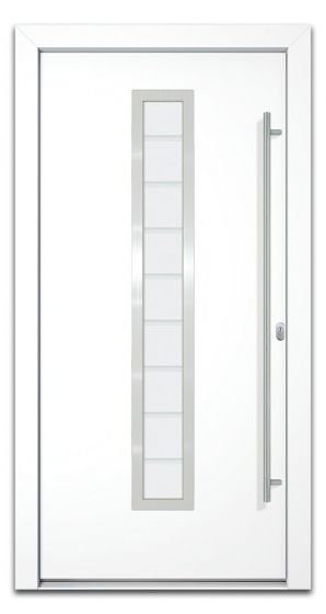 Vhodna vrata Alu Pro - Venus - 1100 x 2100 mm (š x v) - Barva: bela, odpiranje znotraj: desno DIN-u