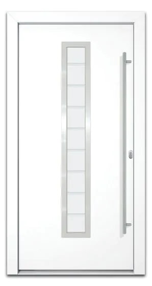 Vhodna vrata Alu Pro - Venus - 1100 x 2100 mm (š x v) - Barva: bela, odpiranje znotraj: desno DIN-u