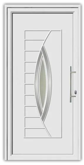 Vhodna vrata iz alu - Alu Star 4 belo - 1100 x 2100 mm (š x v), odpiranje znotraj: desno