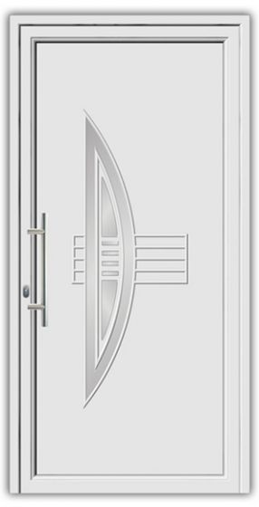 Vhodna vrata iz alu - Alu Star 5 belo - 1100 x 2100 mm (š x v), odpiranje znotraj: levo
