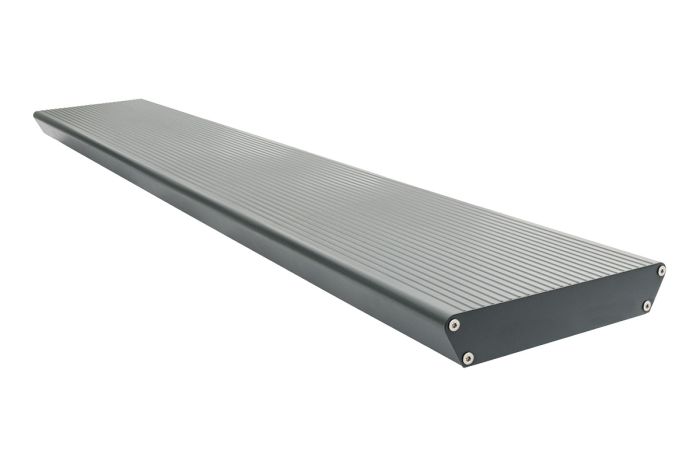 Alu stopnice - protidrsne vključno z 2 pokrovi in vijaki - izvedba: barvan antracit, širina: 1200 mm, globina: 270 mm