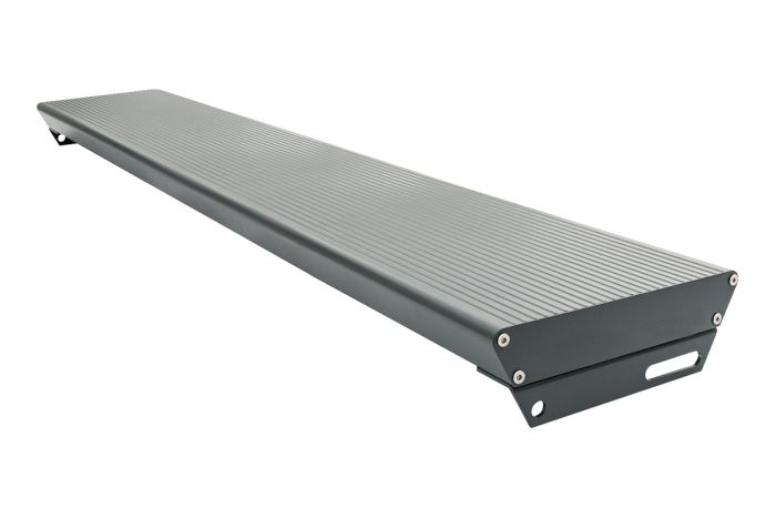 Alu stopnice protidrsne vključno z 2 pokrovi in vijaki - izvedba: barvan antracit, širina: 1200 mm, globina: 270 mm