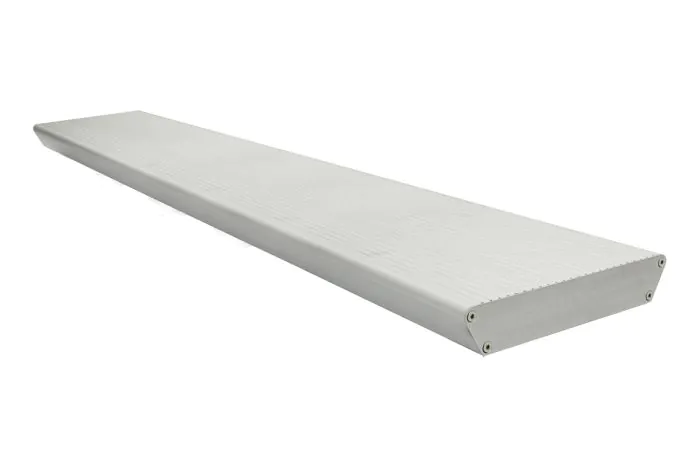 Alu stopnice - protidrsne vključno z 2 pokrovi in vijaki - izvedba: legiranega jekla, širina: 1200 mm, globina: 270 mm
