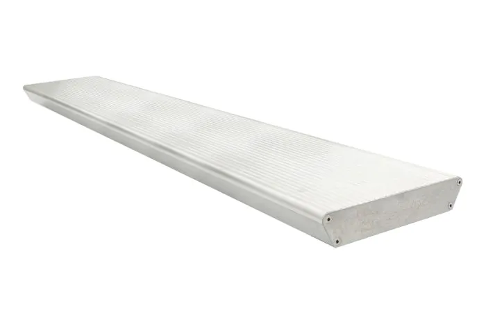 Alu stopnice - protidrsne vključno z 2 pokrovi in vijaki - izvedba: natur, širina: 1200 mm, globina: 270 mm