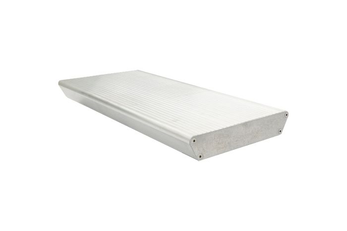 Alu stopnice - protidrsne vključno z 2 pokrovi in vijaki - izvedba: natur, širina: 600 mm, globina: 270 mm