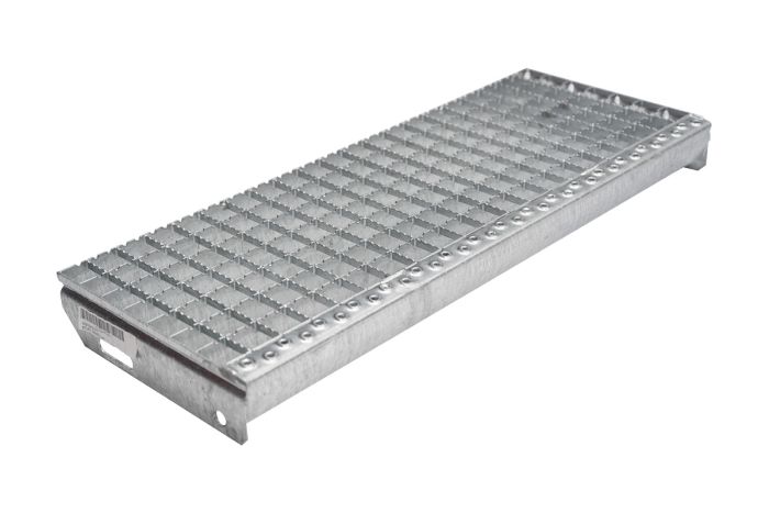 Protidrsne stopnice mrežne rešetke 30x30mm, vroče-cinkano - dolžina mm: 700, širina mm: 270, razdalja med luknjami: 150, teža v kg na kos: 5.1