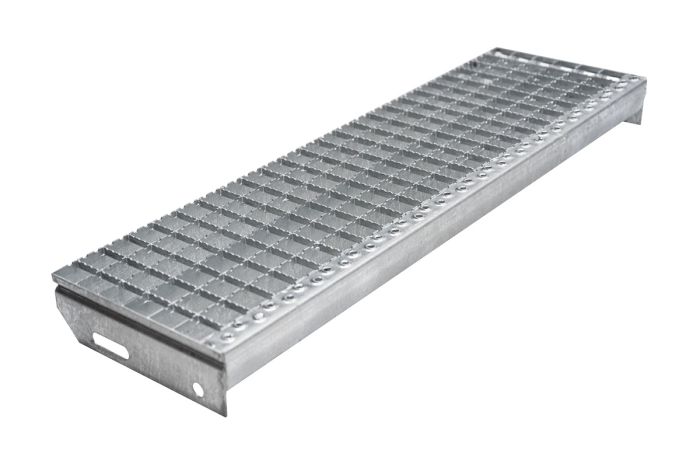 Protidrsne stopnice mrežne rešetke 30x30mm, vroče-cinkano - dolžina mm: 800, širina mm: 240, razdalja med luknjami: 120, teža v kg na kos: 5.1