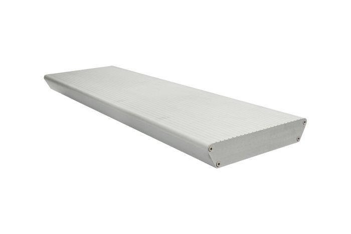 Alu stopnice - protidrsne vključno z 2 pokrovi in vijaki - izvedba: legiranega jekla, širina: 800 mm, globina: 270 mm
