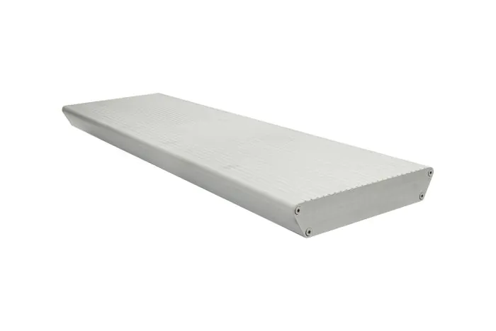 Alu stopnice - protidrsne vključno z 2 pokrovi in vijaki - izvedba: legiranega jekla, širina: 800 mm, globina: 270 mm