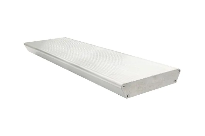 Alu stopnice - protidrsne vključno z 2 pokrovi in vijaki - izvedba: natur, širina: 800 mm, globina: 270 mm