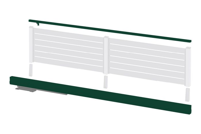 Alu drsna vrata Vario - svetla širina do.: 4500 mm, skupna dolžina: 5050 mm, barva: zelena