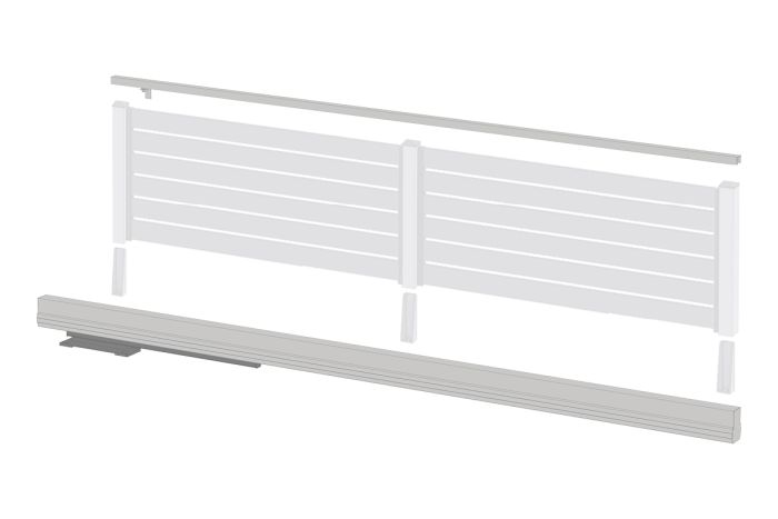 Alu drsna vrata Vario - svetla širina do.: 4500 mm, skupna dolžina: 5050 mm, barva: siva