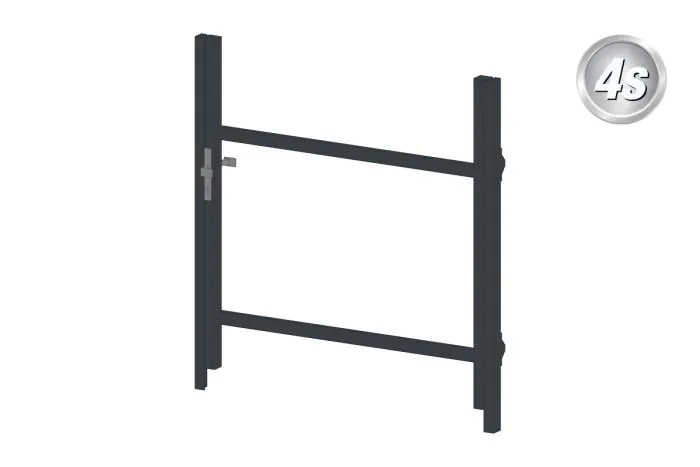 Alu okvir vrat 1-krilna brez polnila (Profil: 63 mm) - višina krila: 940-1500 mm, naslon: levo, barva: antracit