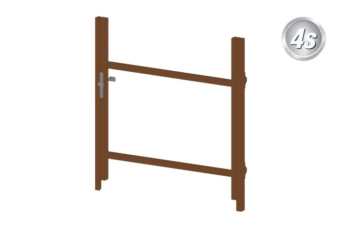 Alu okvir vrat 1-krilna brez polnila (Profil: 63 mm) - višina krila: 940-1500 mm, naslon: levo, barva: rjava