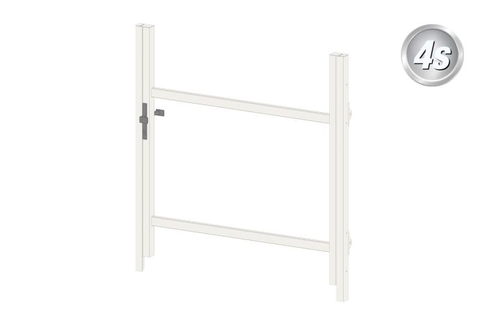 Alu okvir vrat 1-krilna brez polnila (Profil: 63 mm) - višina krila: 900-1500 mm, naslon: levo, barva: bela