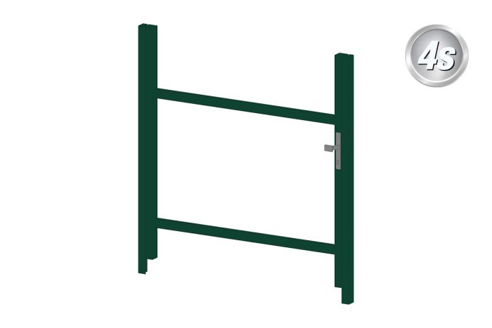 Alu okvir vrat 1-krilna brez polnila (Profil: 63 mm) - višina krila: 900-1500 mm, naslon: desno, barva: zelena