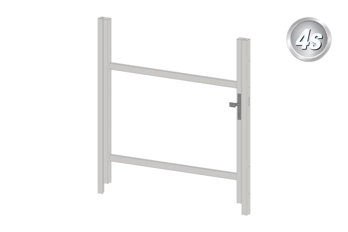 Alu okvir vrat 1-krilna brez polnila (Profil: 63 mm) - višina krila: 900-1500 mm, naslon: desno, barva: siva