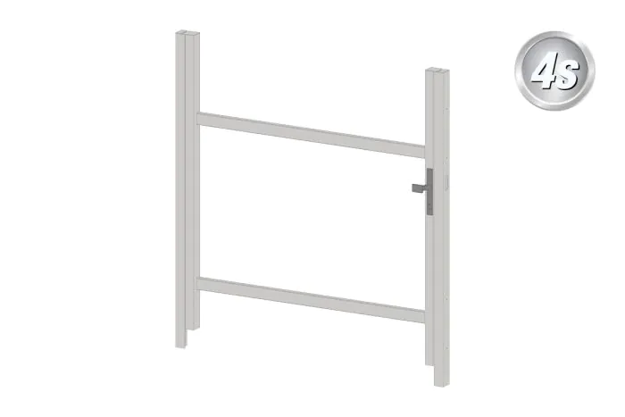 Alu okvir vrat 1-krilna brez polnila (Profil: 63 mm) - višina krila: 940-1500 mm, naslon: desno, barva: siva