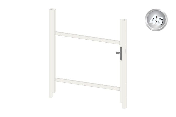 Alu okvir vrat 1-krilna brez polnila (Profil: 63 mm) - višina krila: 900-1500 mm, naslon: desno, barva: bela