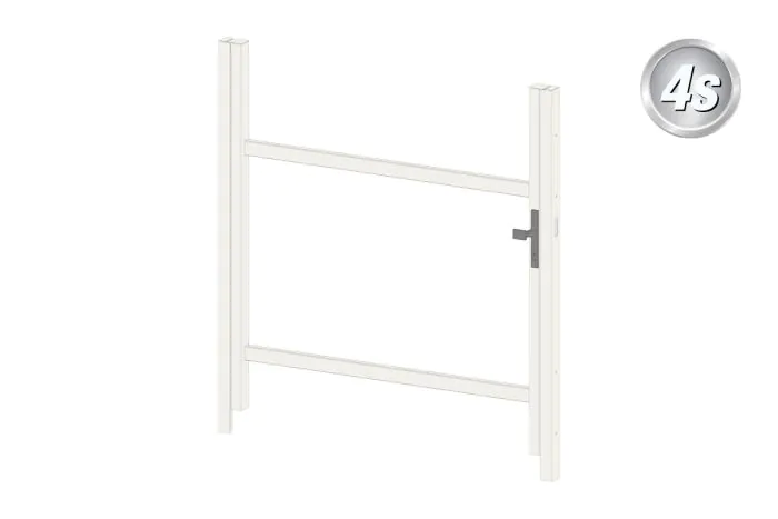 Alu okvir vrat 1-krilna brez polnila (Profil: 63 mm) - višina krila: 940-1500 mm, naslon: desno, barva: bela