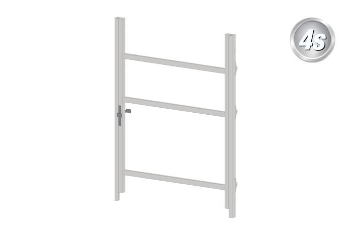 Alu okvir vrat 1-krilna brez polnila (Profil: 63 mm) - višina krila: 1400-2000 mm, naslon: levo, barva: siva
