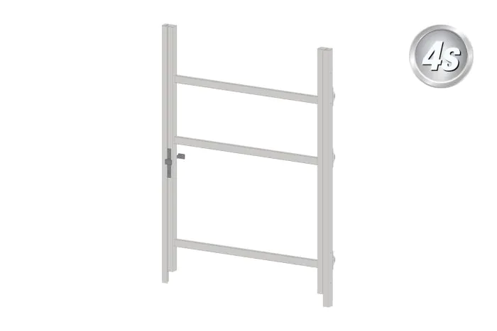 Alu okvir vrat 1-krilna brez polnila (Profil: 63 mm) - višina krila: 1400-2000 mm, naslon: levo, barva: siva