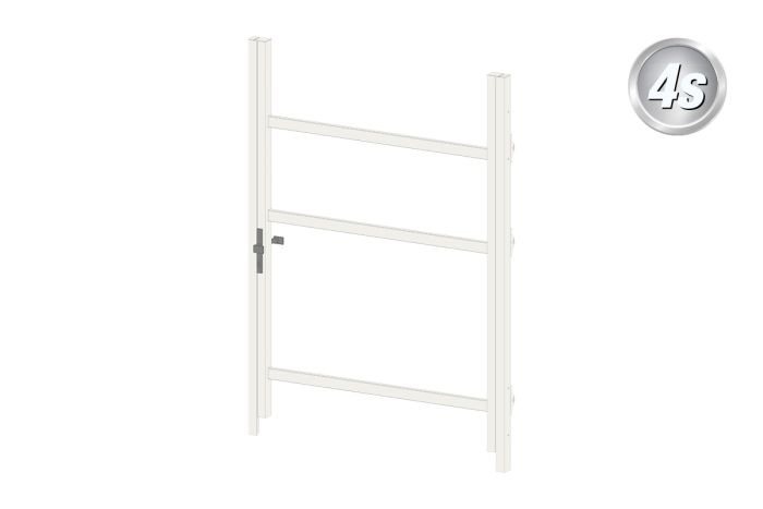 Alu okvir vrat 1-krilna brez polnila (Profil: 63 mm) - višina krila: 1400-2000 mm, naslon: levo, barva: bela