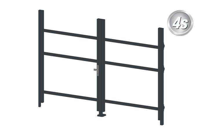 Okvir za vrata iz aluminija-brez polnila - 2-krilna (profil: 63 mm) - višina krila: 1440-2000 mm, naslon: desno, barva: antracit